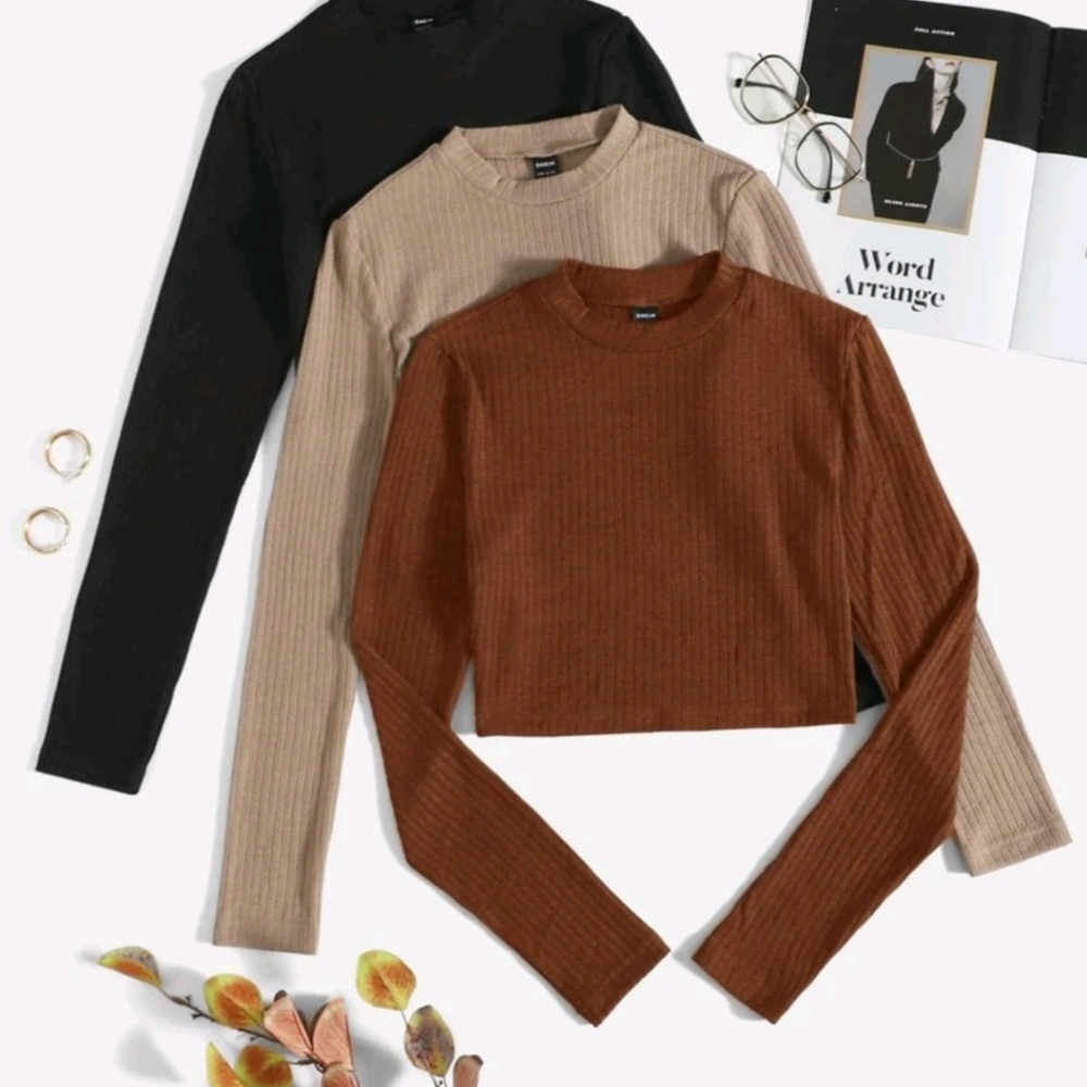NWOT Shein cropped tees set